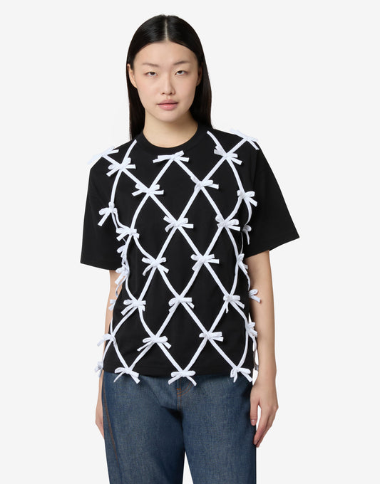 T-shirt in jersey di cotone organico con fiocchi