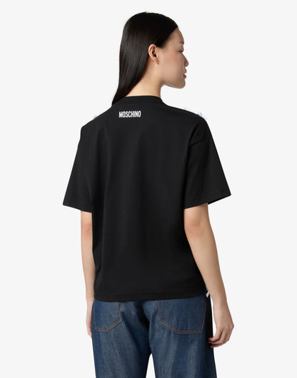 T-shirt in jersey di cotone organico con fiocchi