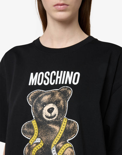 T-shirt in jersey di cotone organico Moschino Teddy Bear