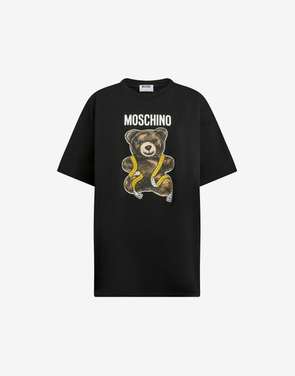 T-shirt in jersey di cotone organico Moschino Teddy Bear