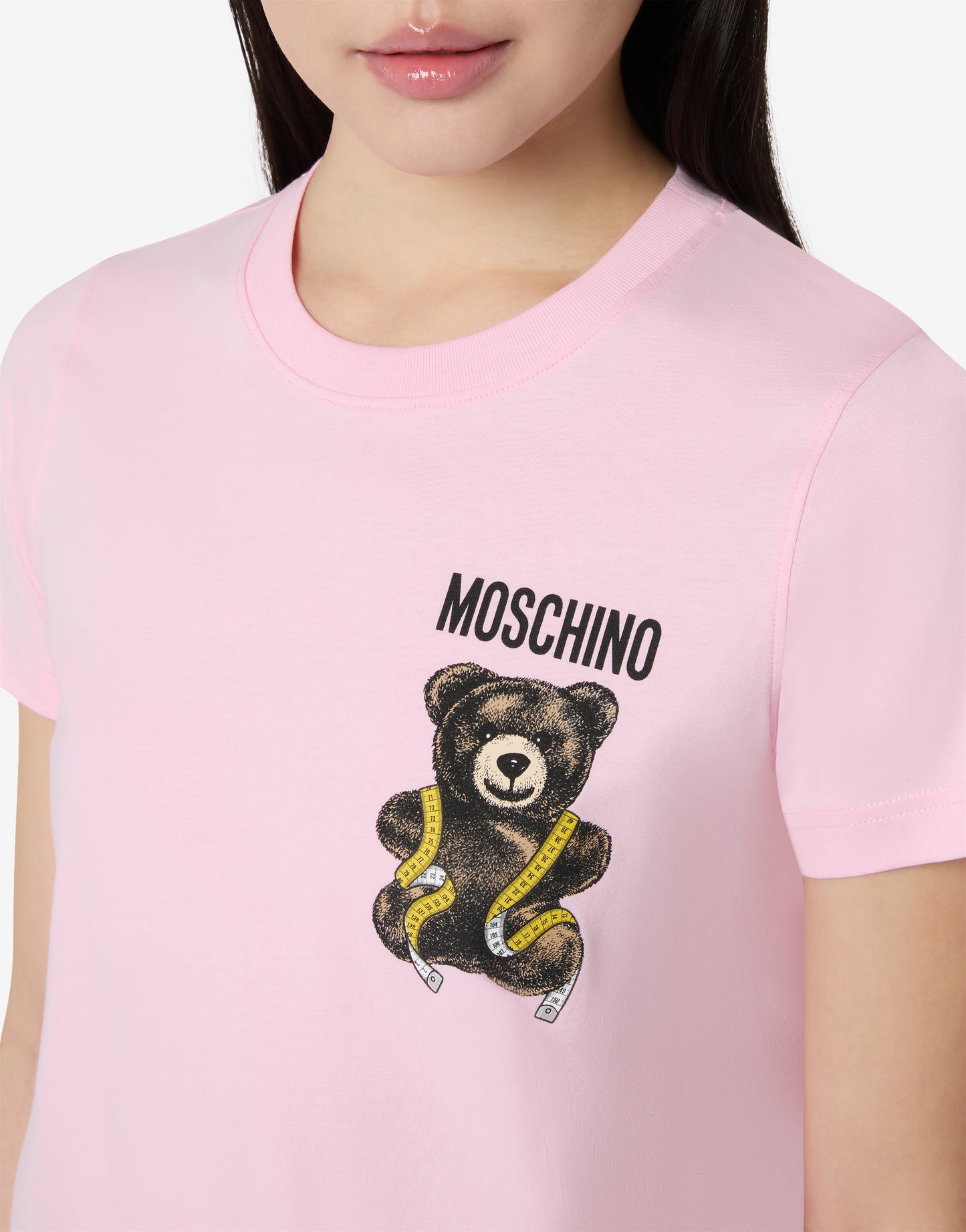 T-shirt in jersey di cotone organico Moschino Teddy Bear