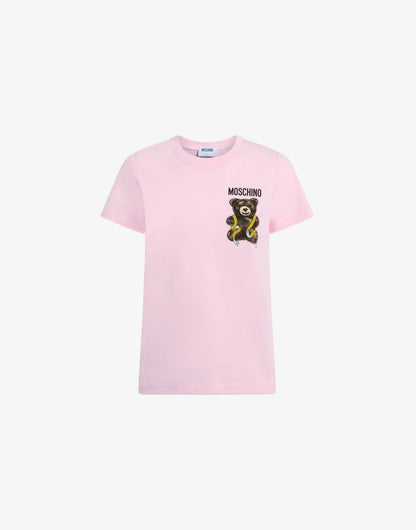 T-shirt in jersey di cotone organico Moschino Teddy Bear