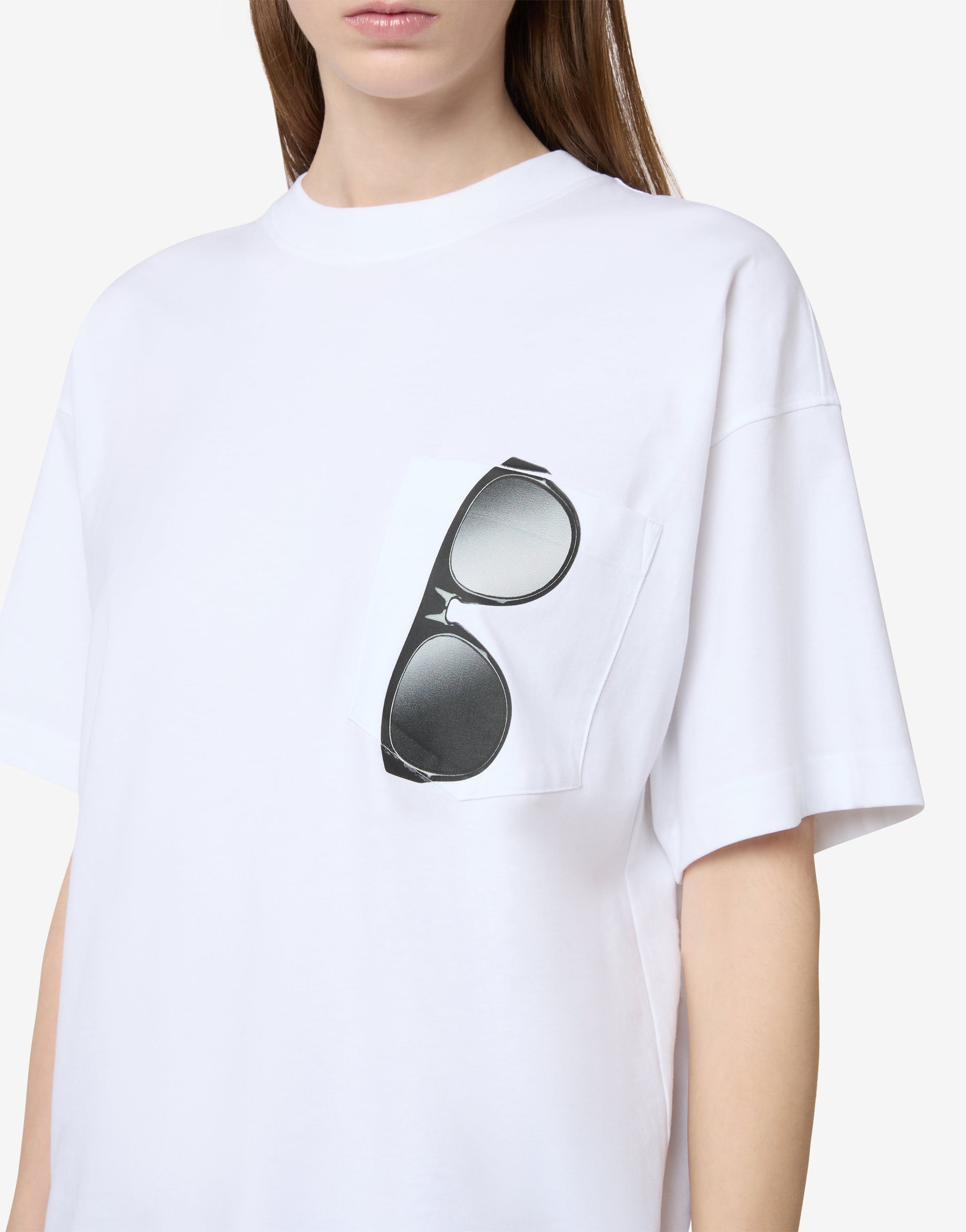 T-shirt in jersey di cotone organico stampata