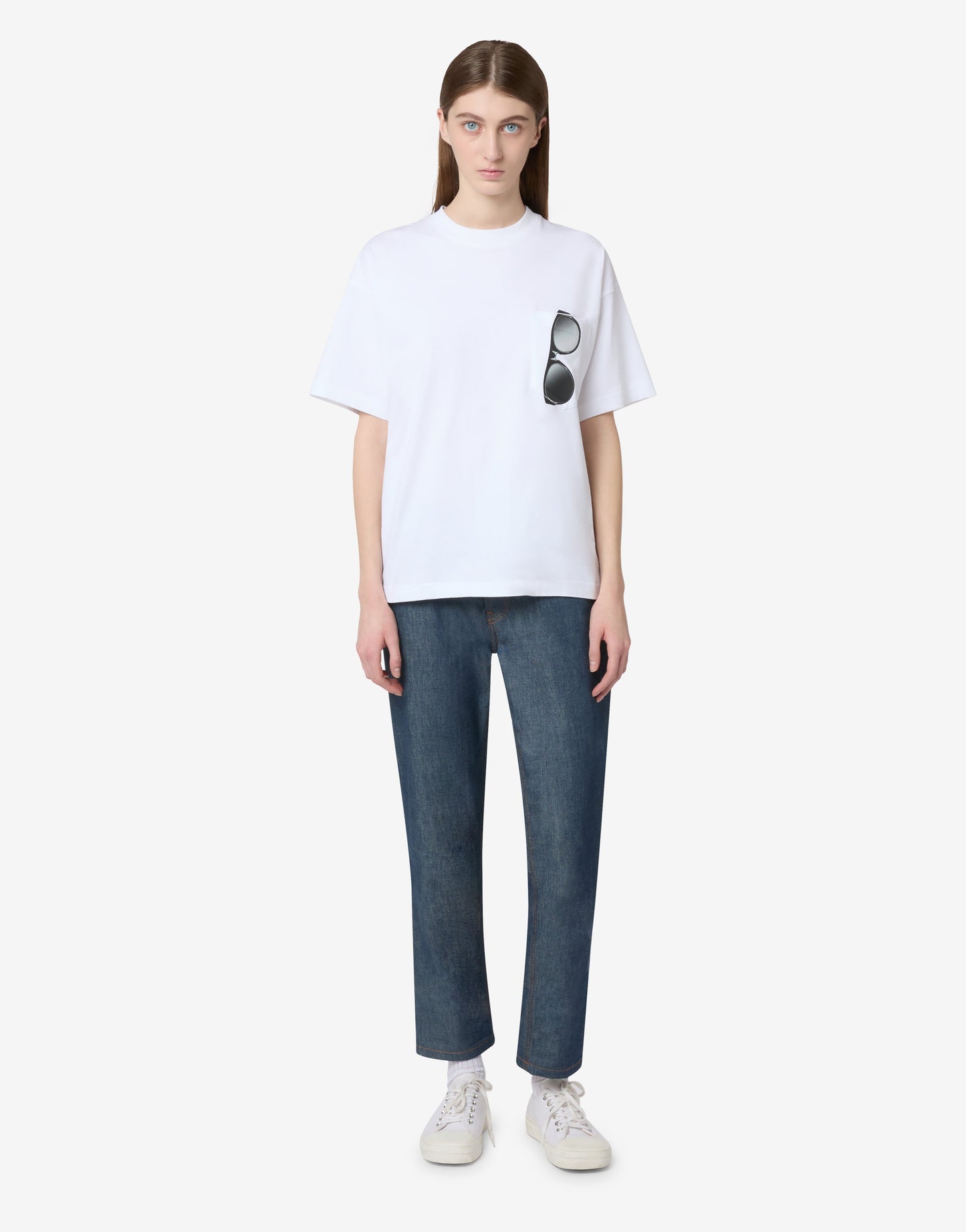 T-shirt in jersey di cotone organico stampata