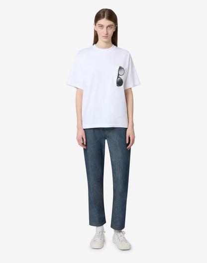 T-shirt in jersey di cotone organico stampata