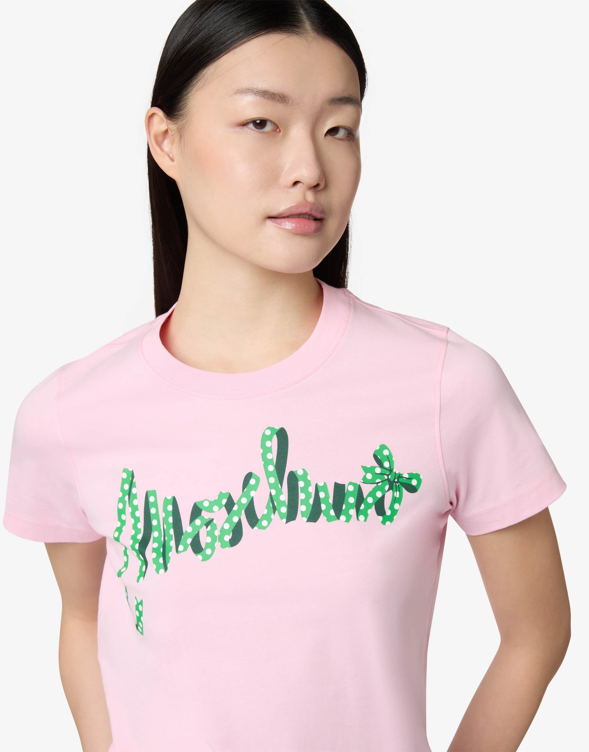 T-shirt in jersey di cotone organico stampata