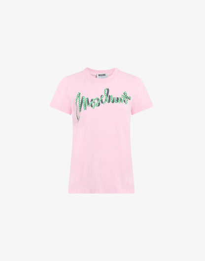 T-shirt in jersey di cotone organico stampata
