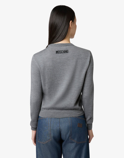 Pullover in lana merino extrafine intarsiato