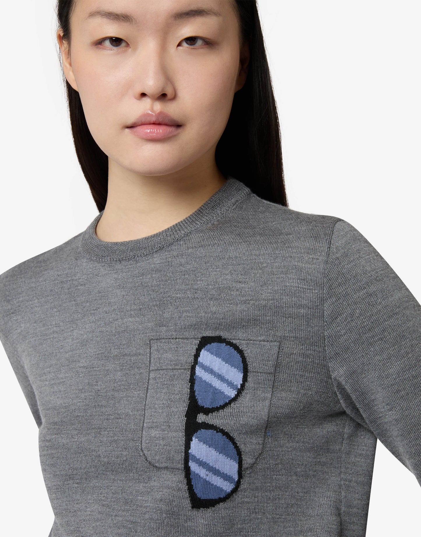 Pullover in lana merino extrafine intarsiato