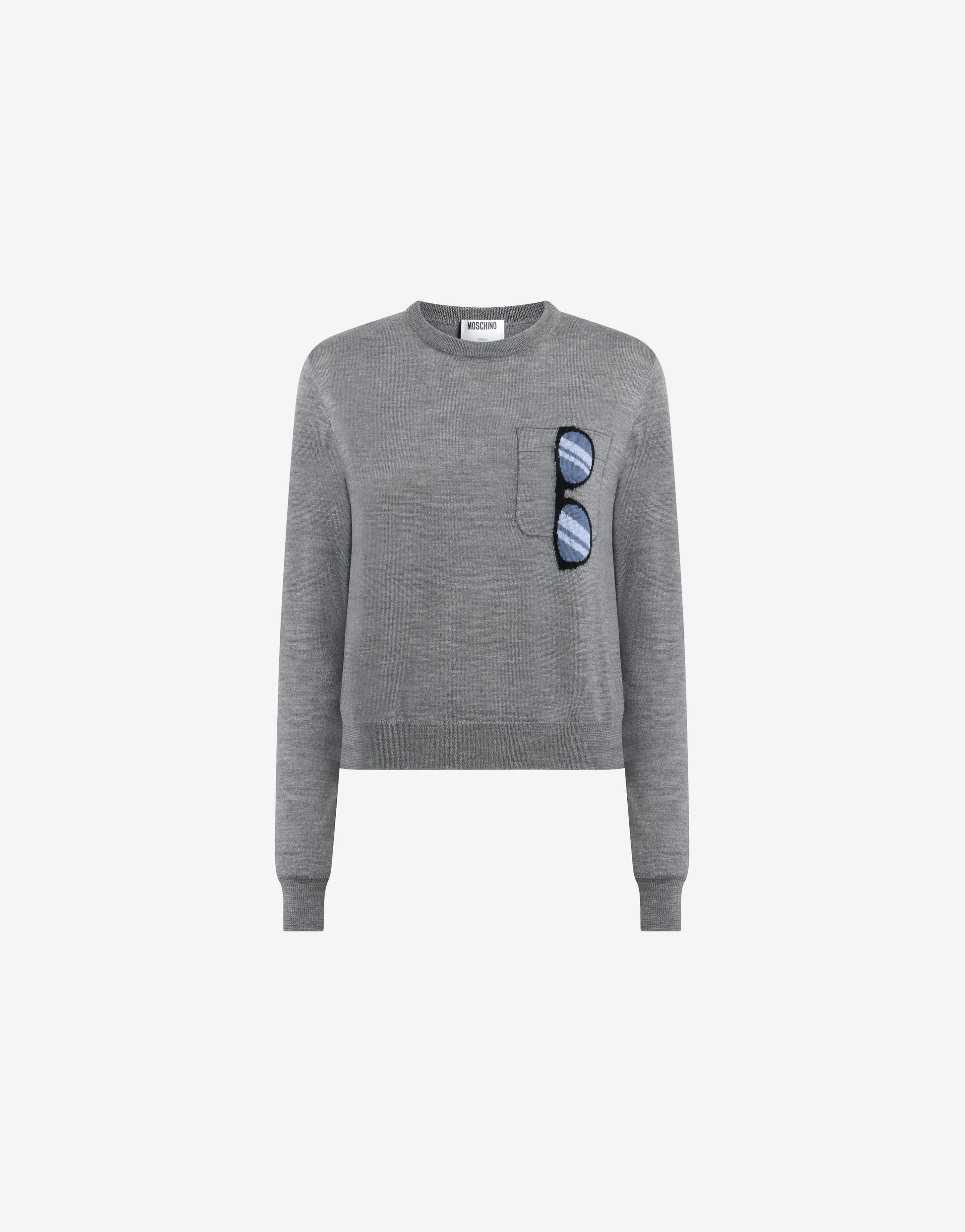 Pullover in lana merino extrafine intarsiato