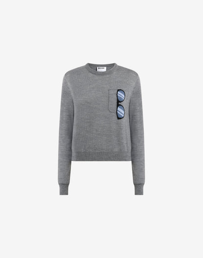 Pullover in lana merino extrafine intarsiato