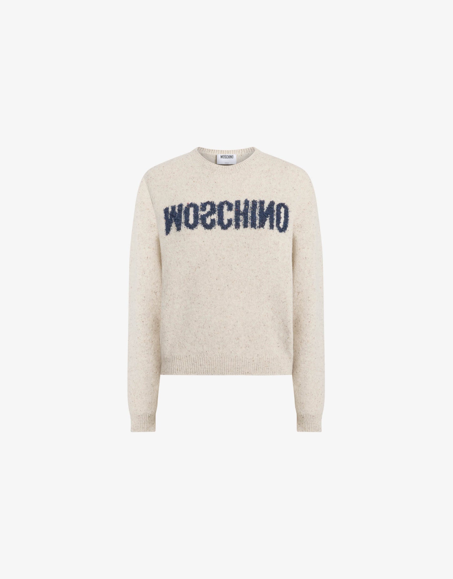 Pullover in misto lana e seta con logo 