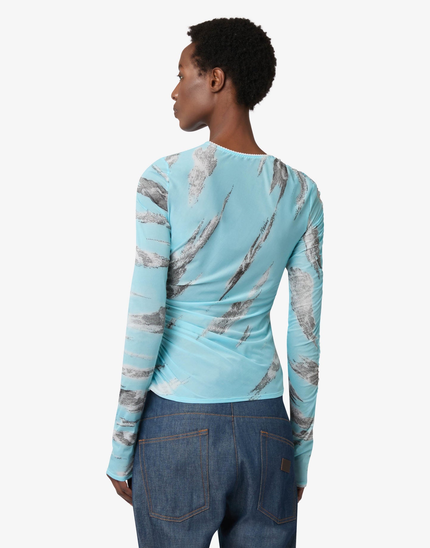 Maglia in tulle archive clouds