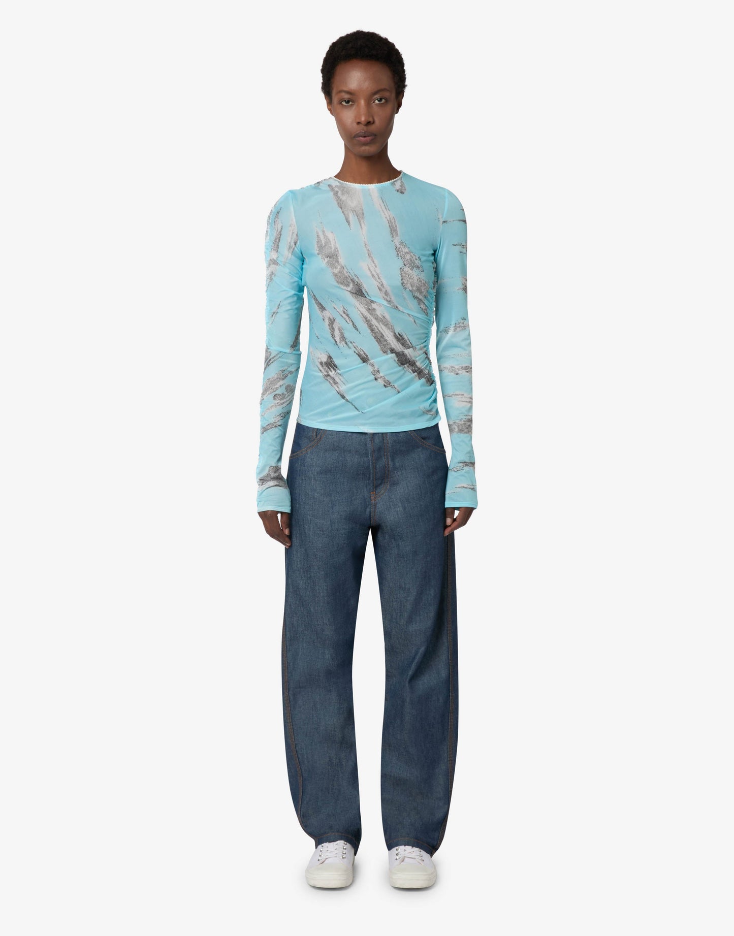 Maglia in tulle archive clouds