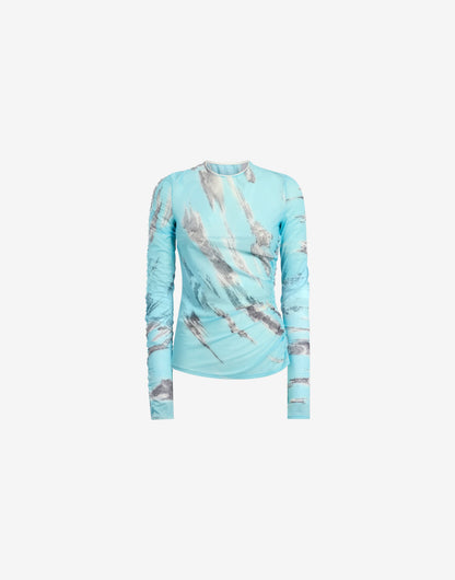 Maglia in tulle archive clouds