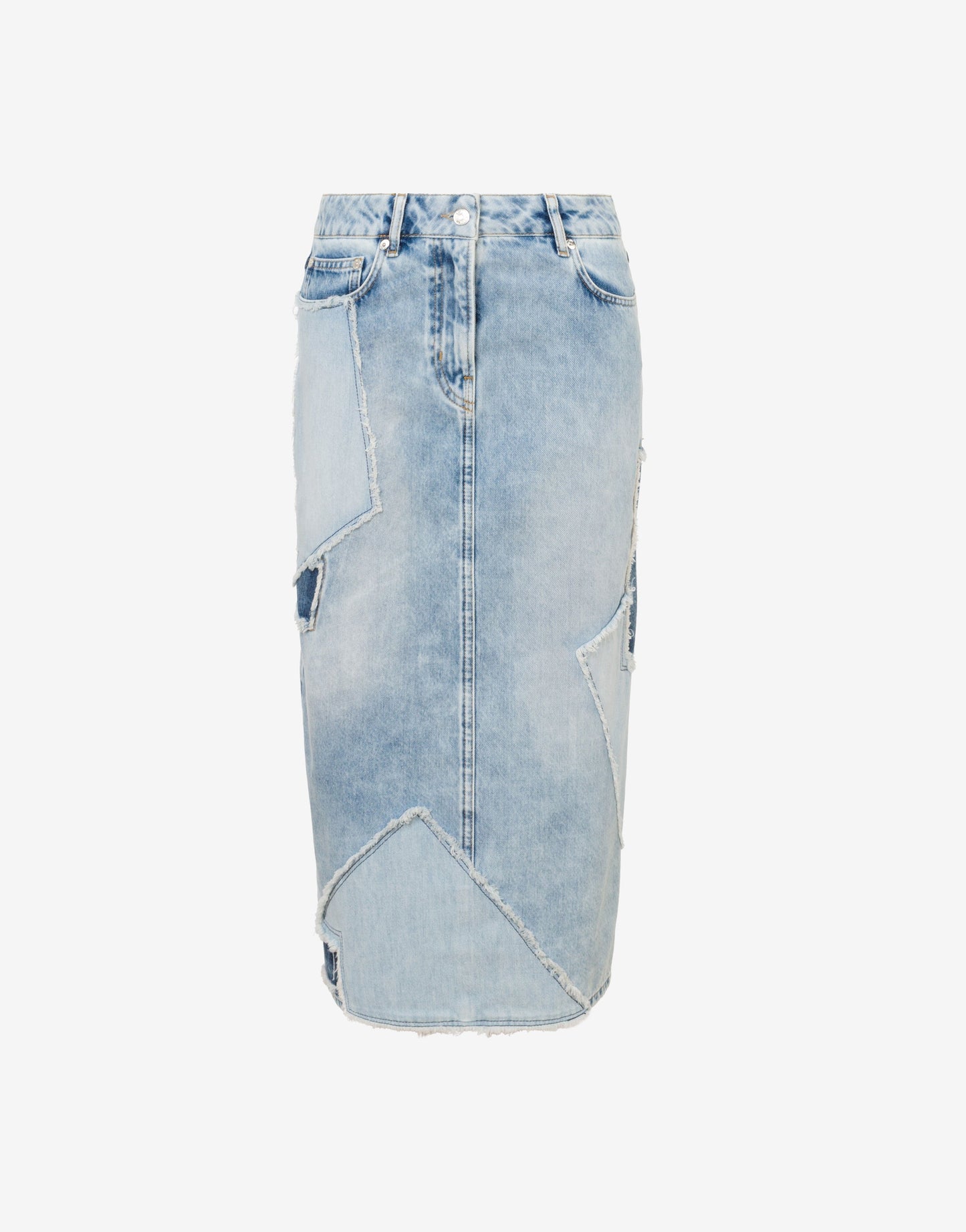 Gonna in denim patchwork