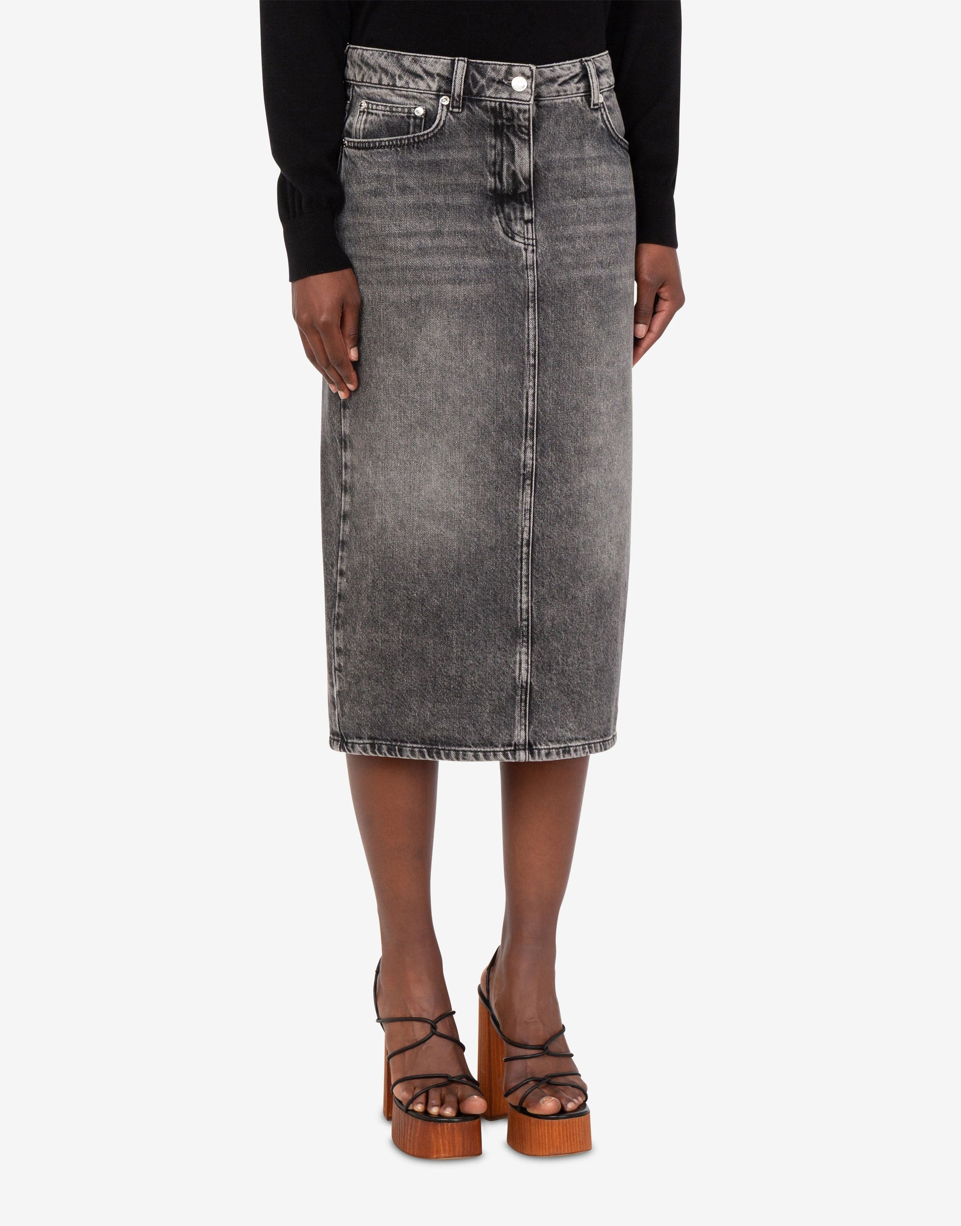 Gonna midi in denim
