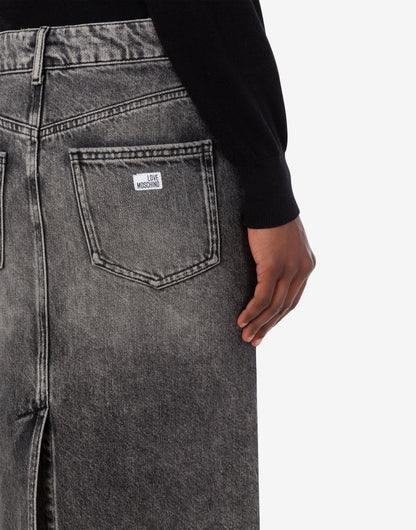 Gonna midi in denim