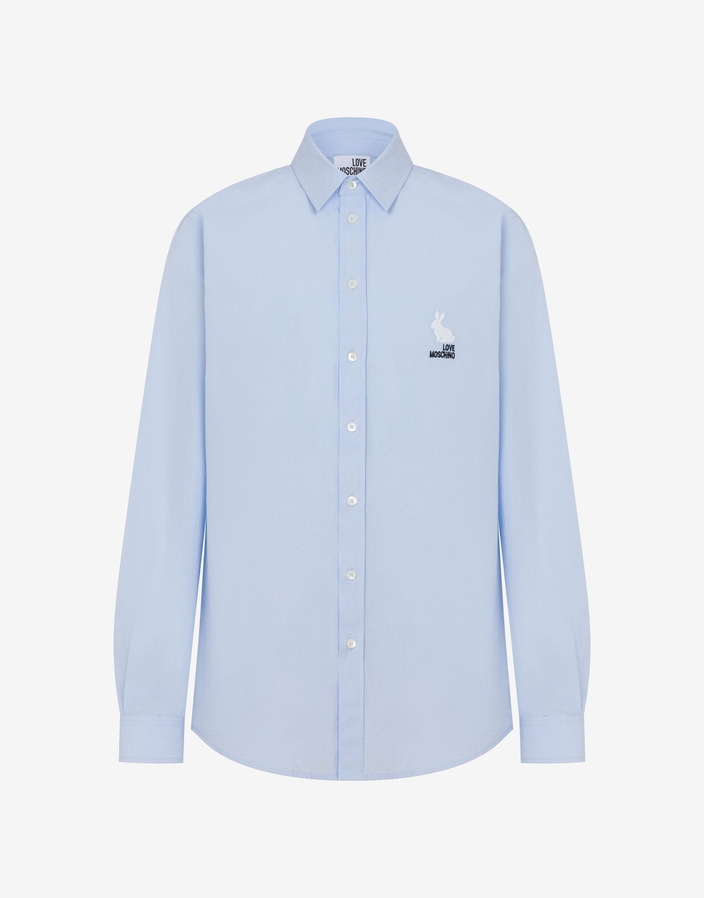 Camicia in popeline di cotone ricamata