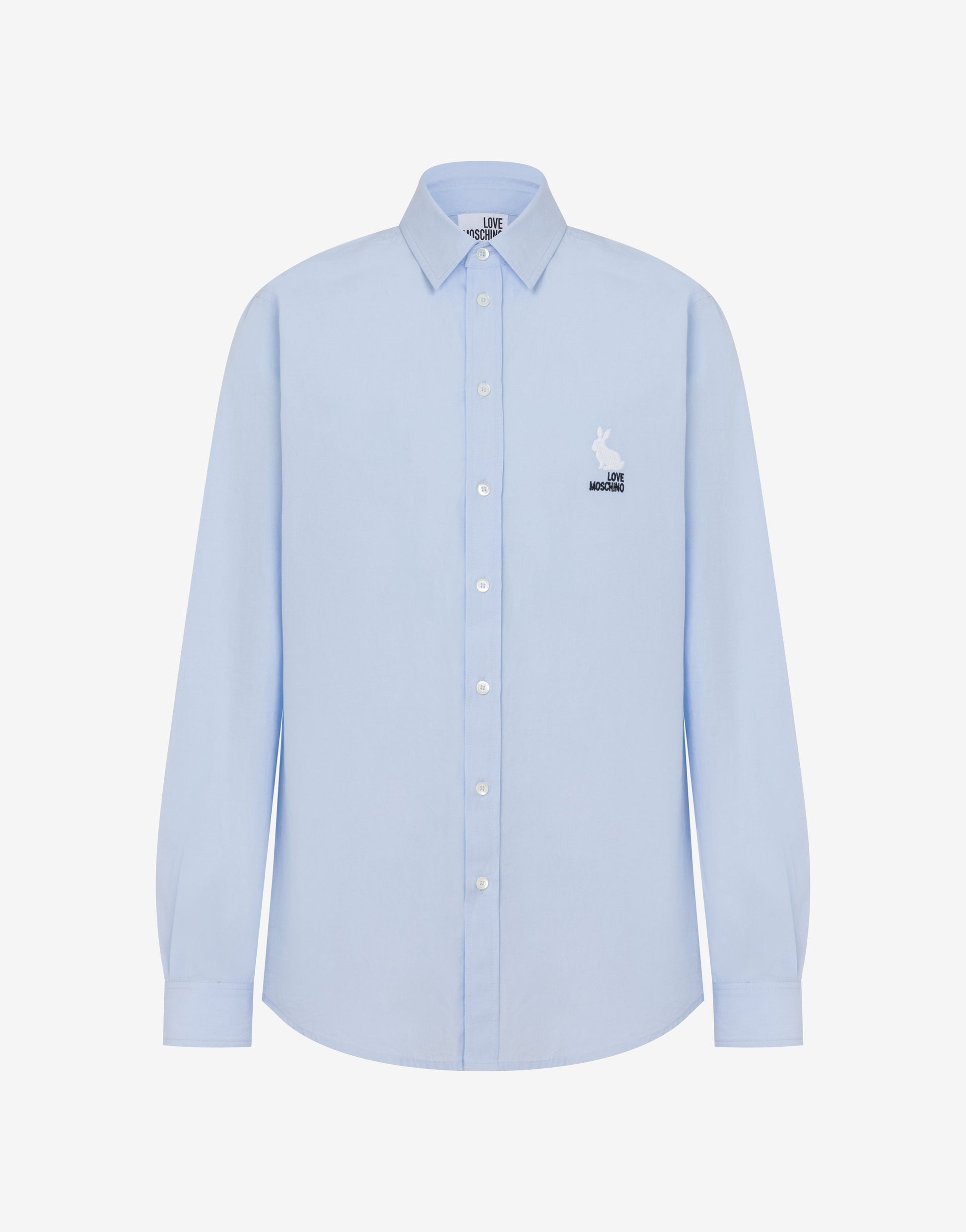 Camicia in popeline di cotone ricamata