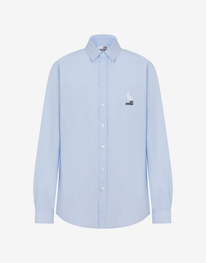Camicia in popeline di cotone ricamata