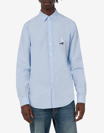 Camicia in popeline di cotone ricamata