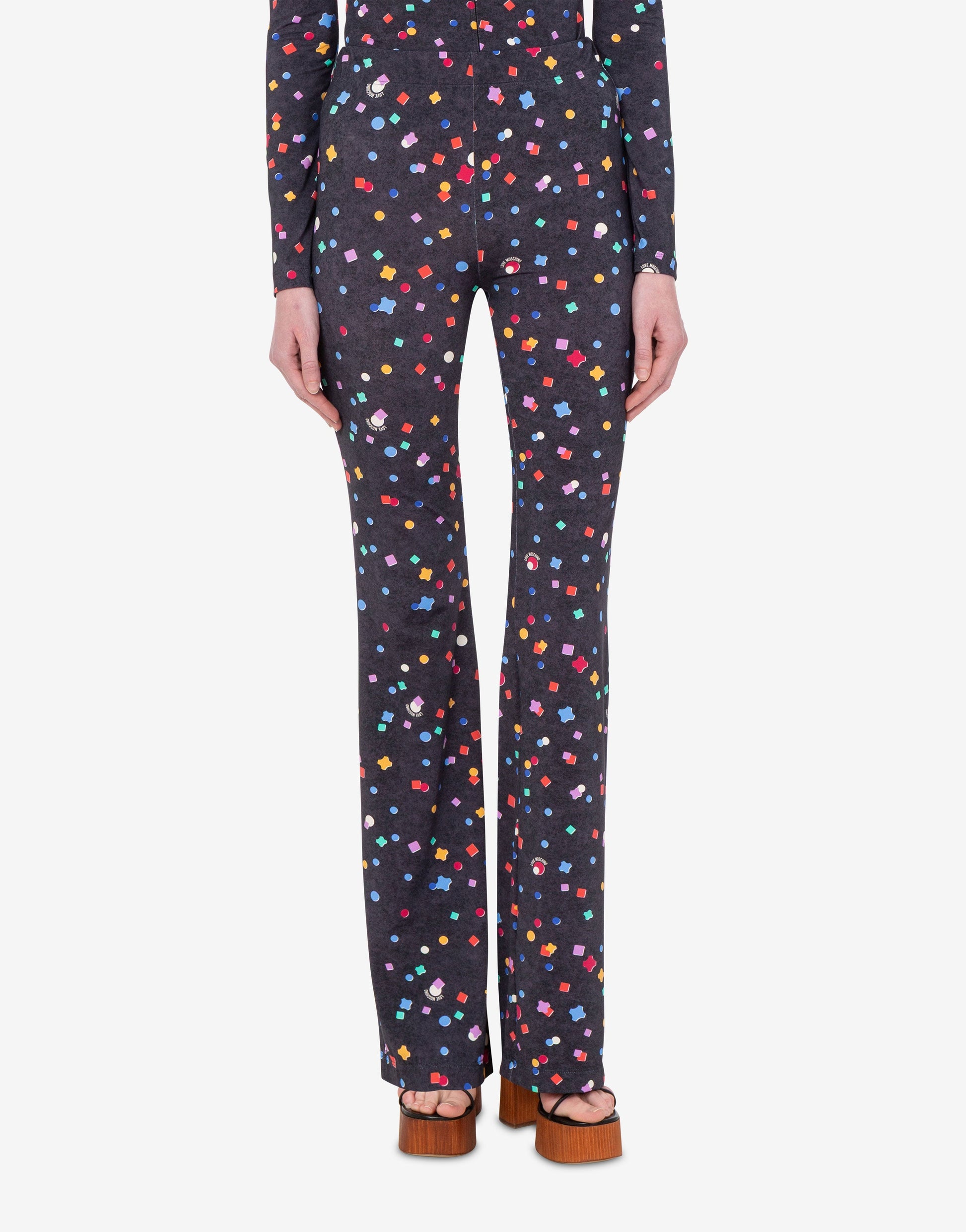 Pantalone in jersey tecnico stampato