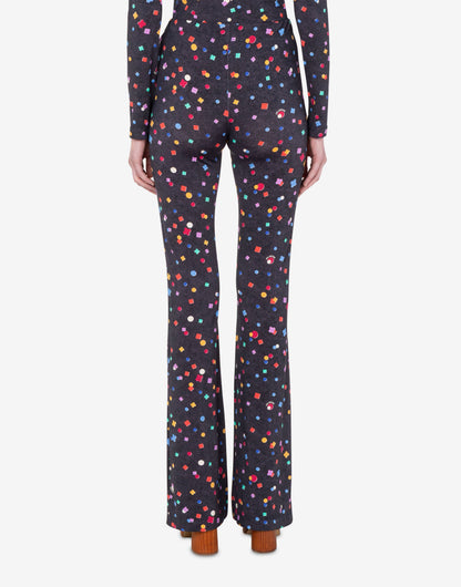 Pantalone in jersey tecnico stampato