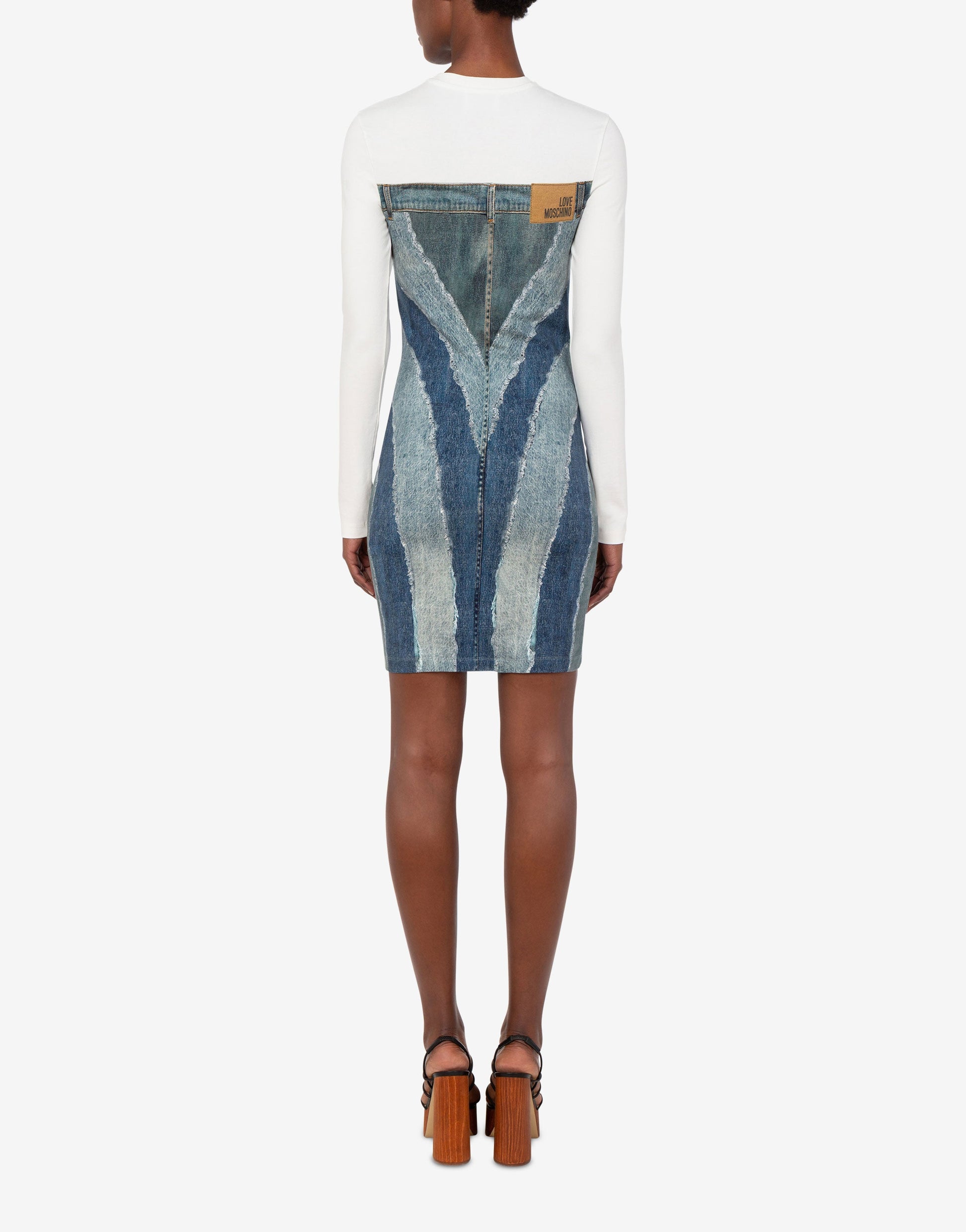 Abito in jersey di cotone stretch stampato