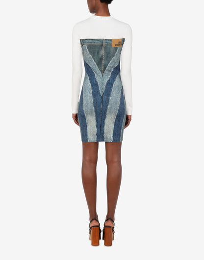Abito in jersey di cotone stretch stampato