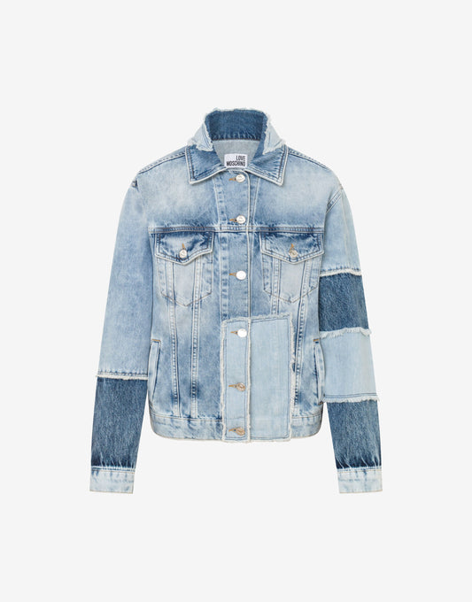 Giacca in denim patchwork