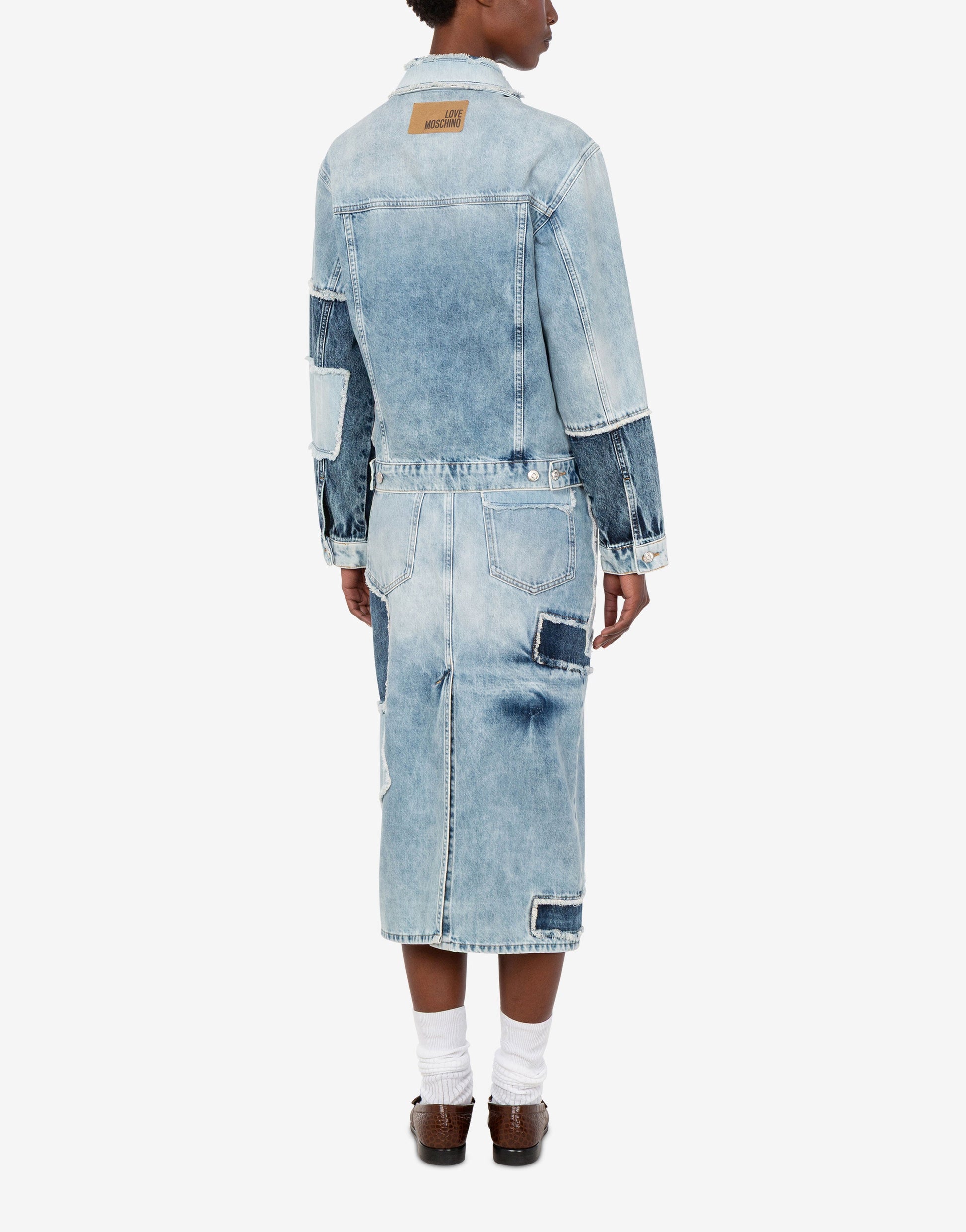 Giacca in denim patchwork