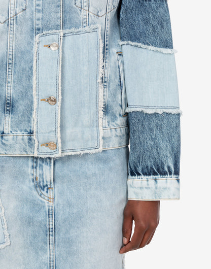 Giacca in denim patchwork