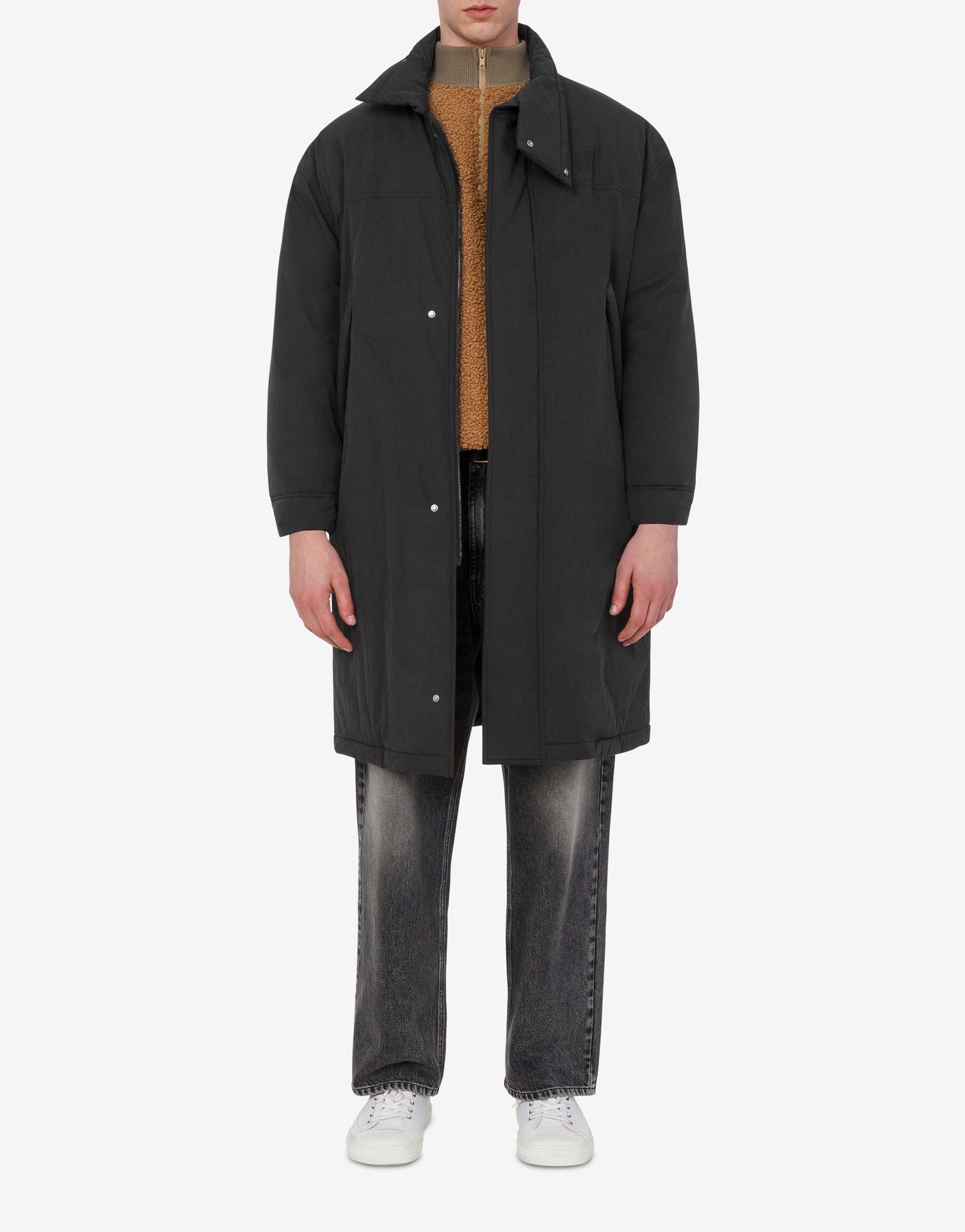 Piumino lungo in nylon leggero