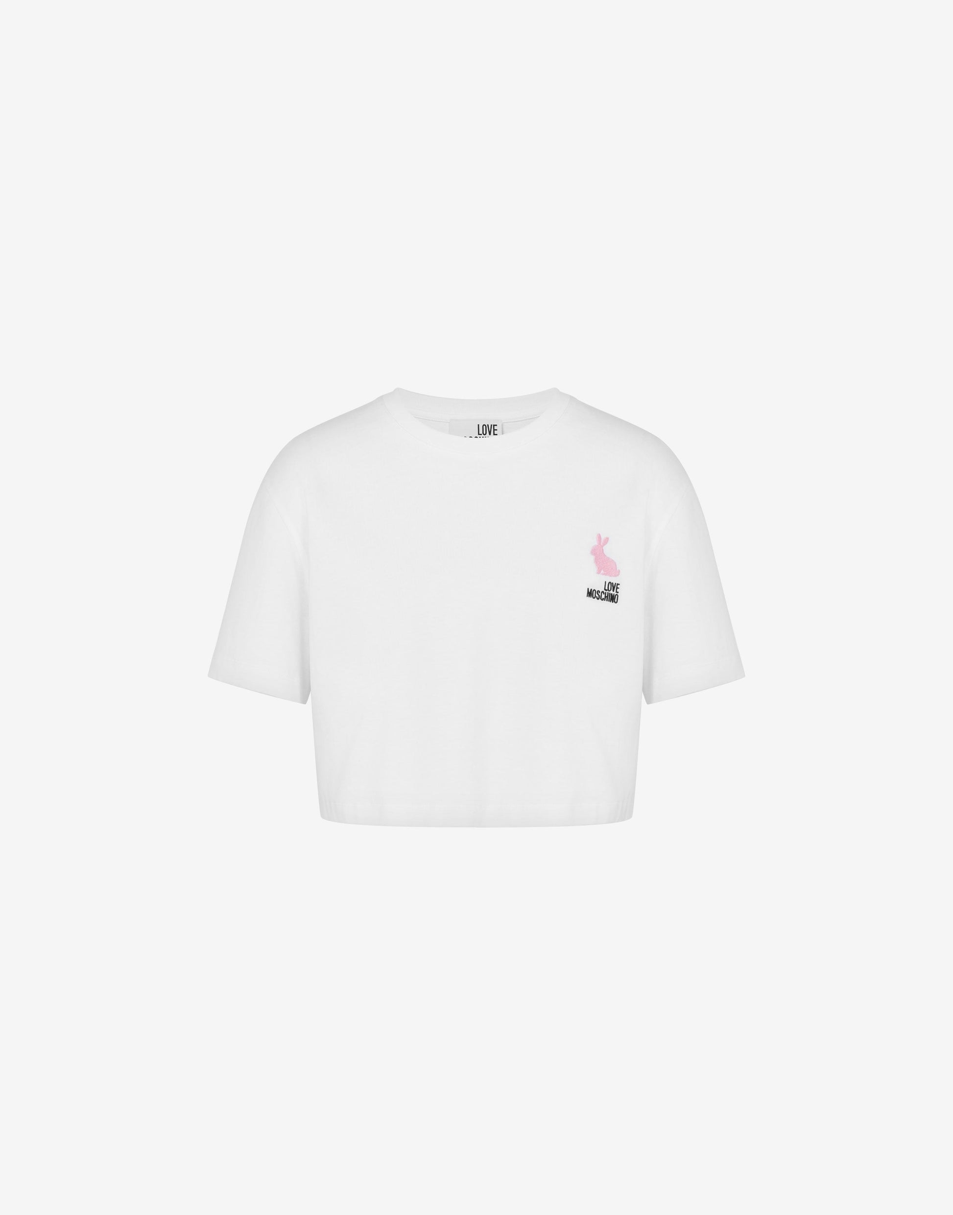 T-shirt in jersey di cotone ricamata