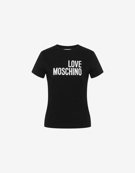 T-shirt in jersey di cotone stampata