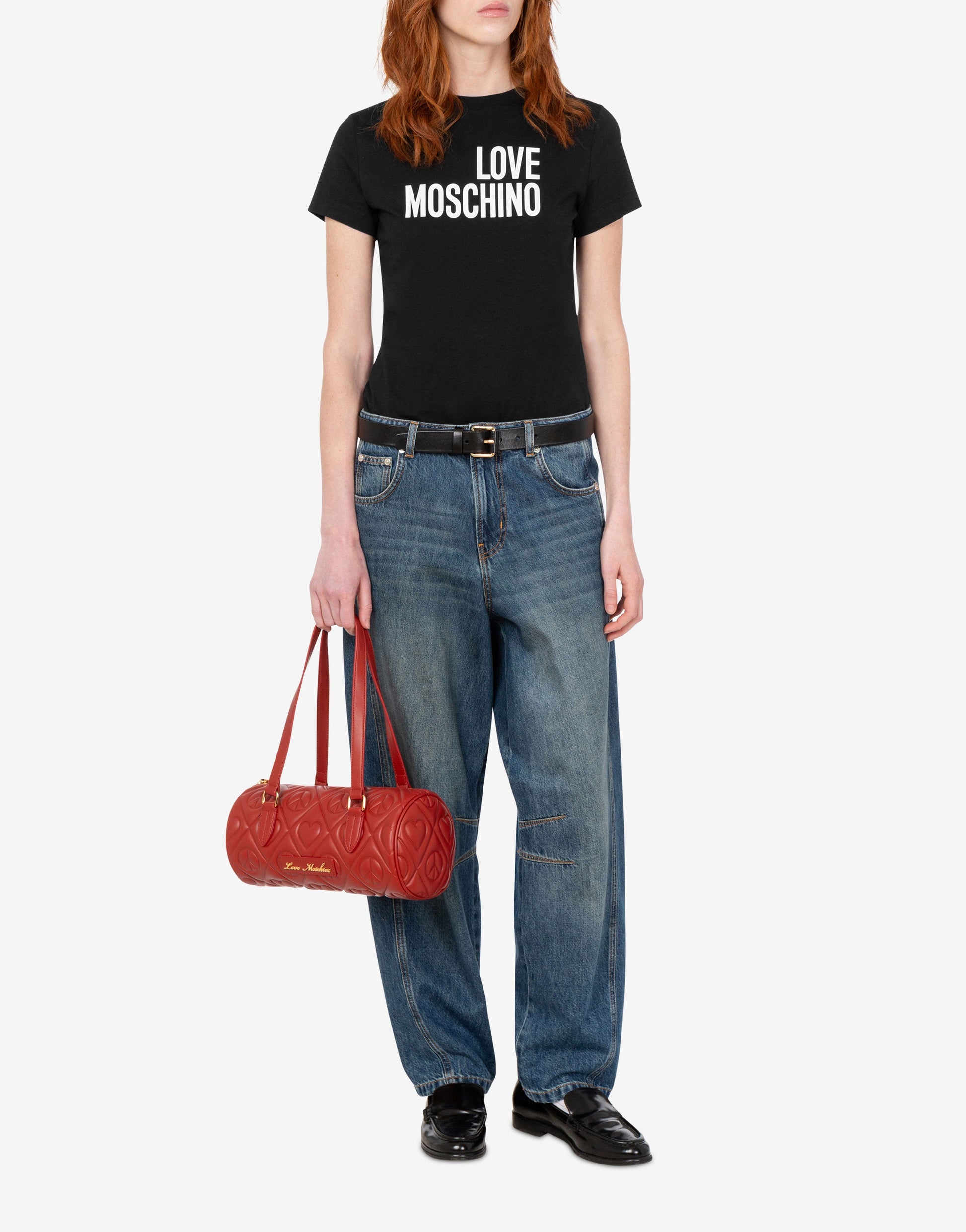 T-shirt in jersey di cotone stampata