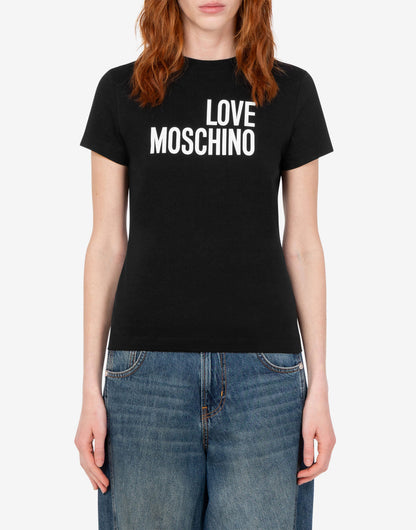 T-shirt in jersey di cotone stampata