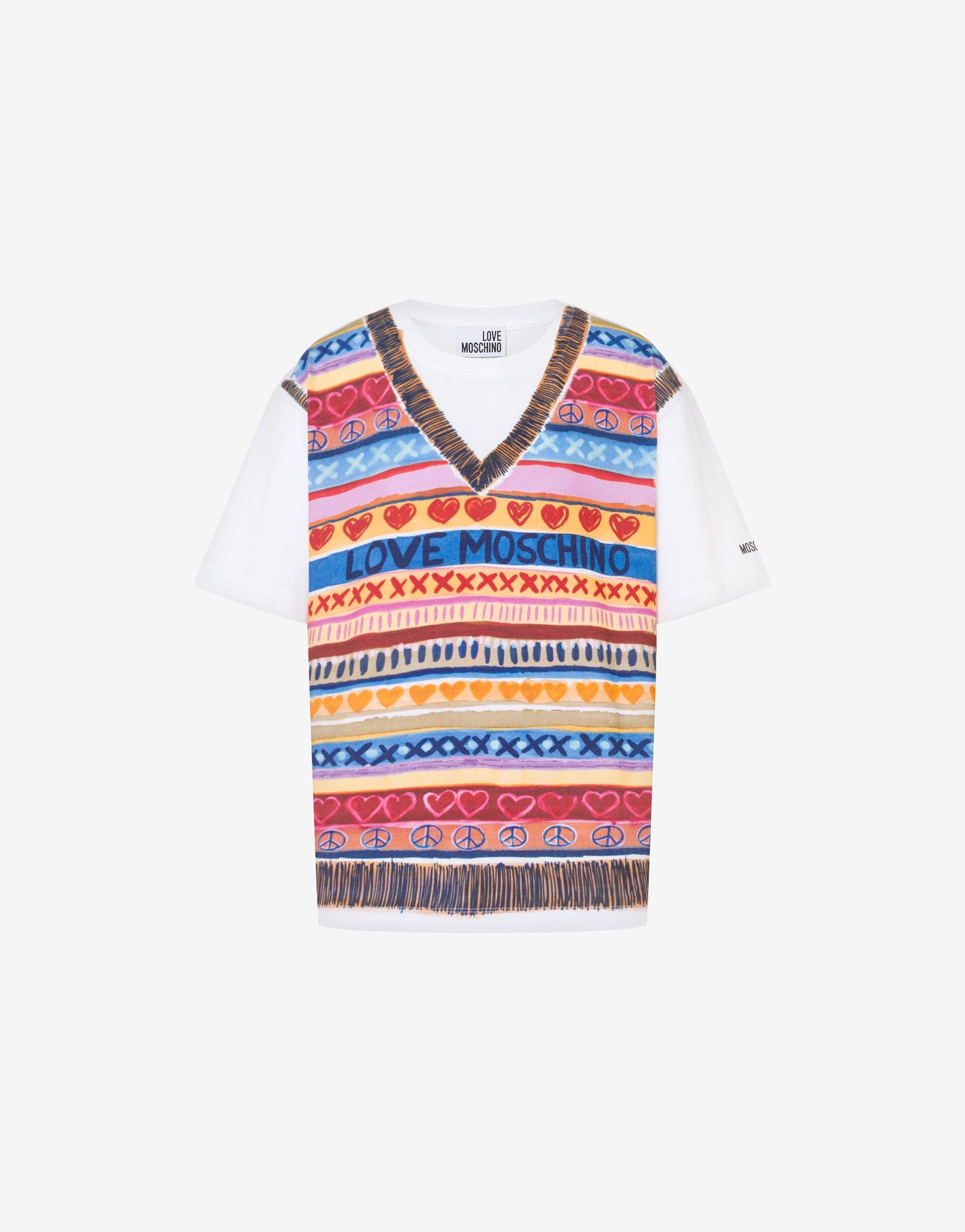 T-shirt in jersey di cotone stampata