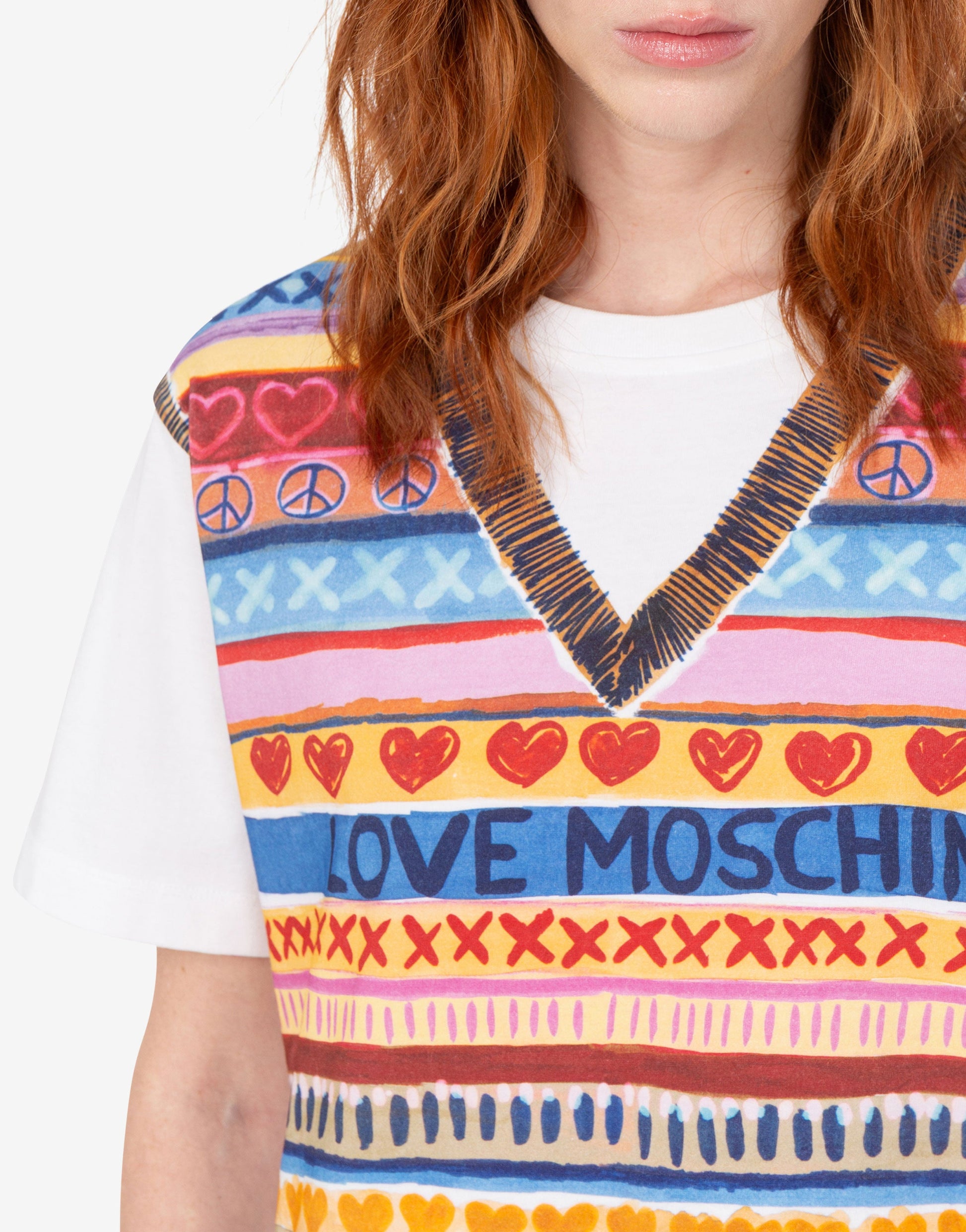 T-shirt in jersey di cotone stampata