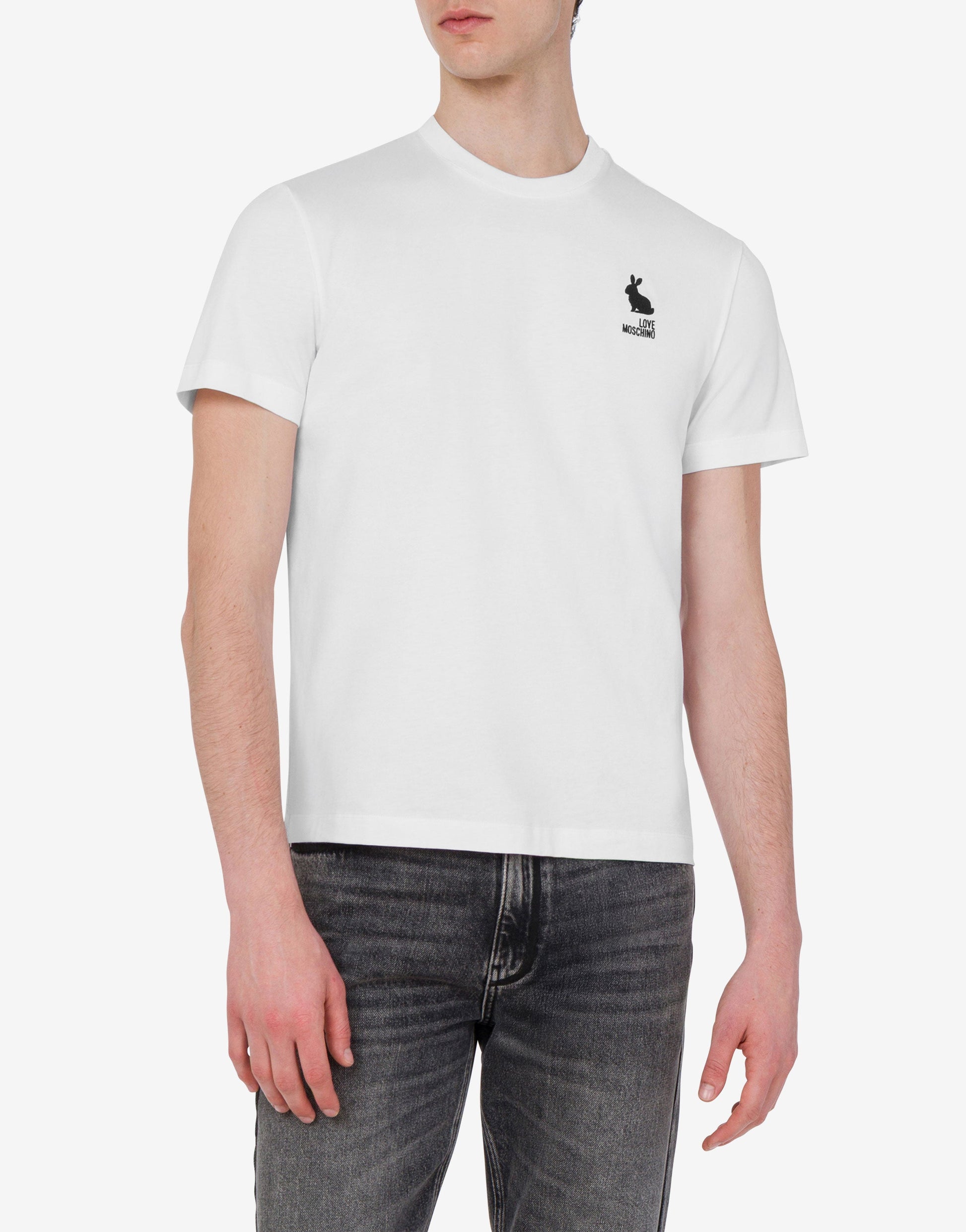 T-shirt in jersey di cotone stampata