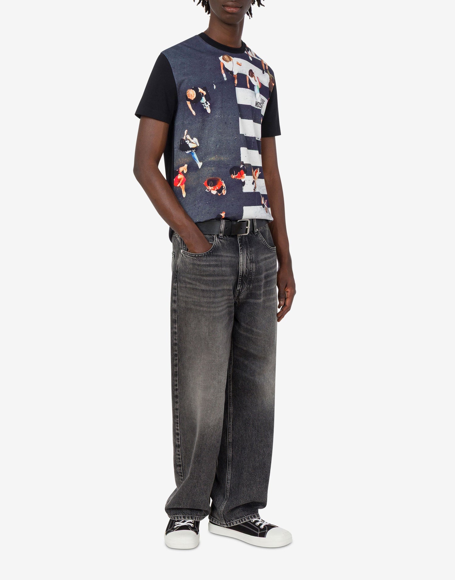 T-shirt in jersey di cotone stampata
