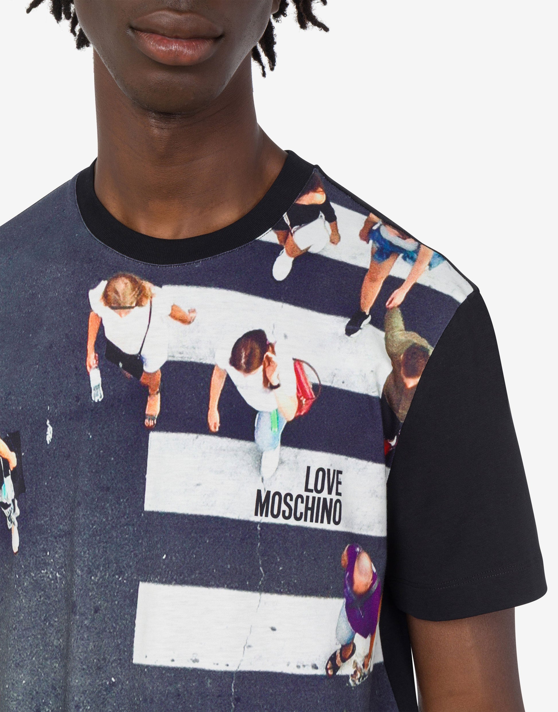 T-shirt in jersey di cotone stampata
