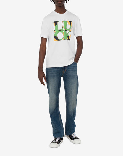 T-shirt in jersey di cotone stampata