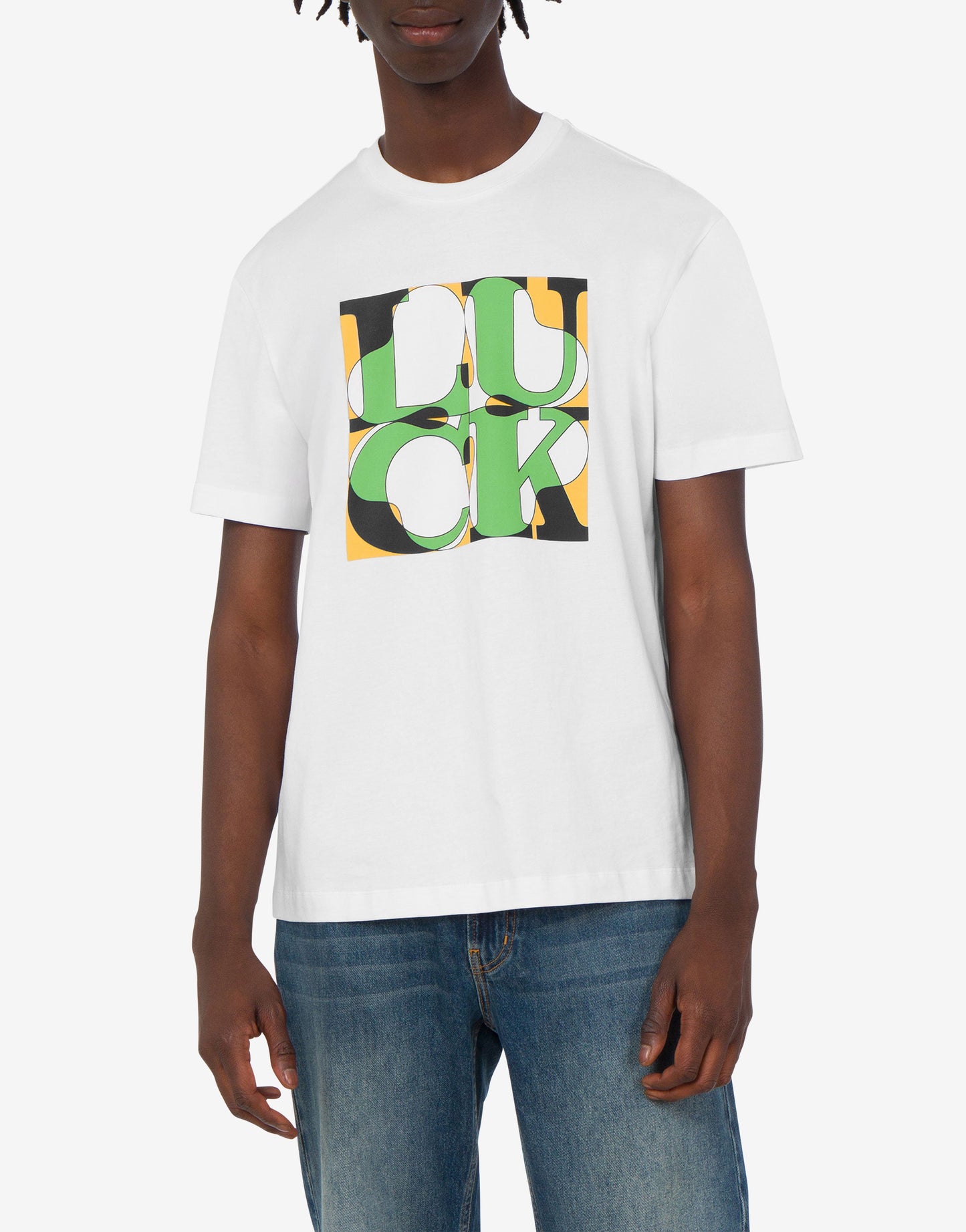 T-shirt in jersey di cotone stampata