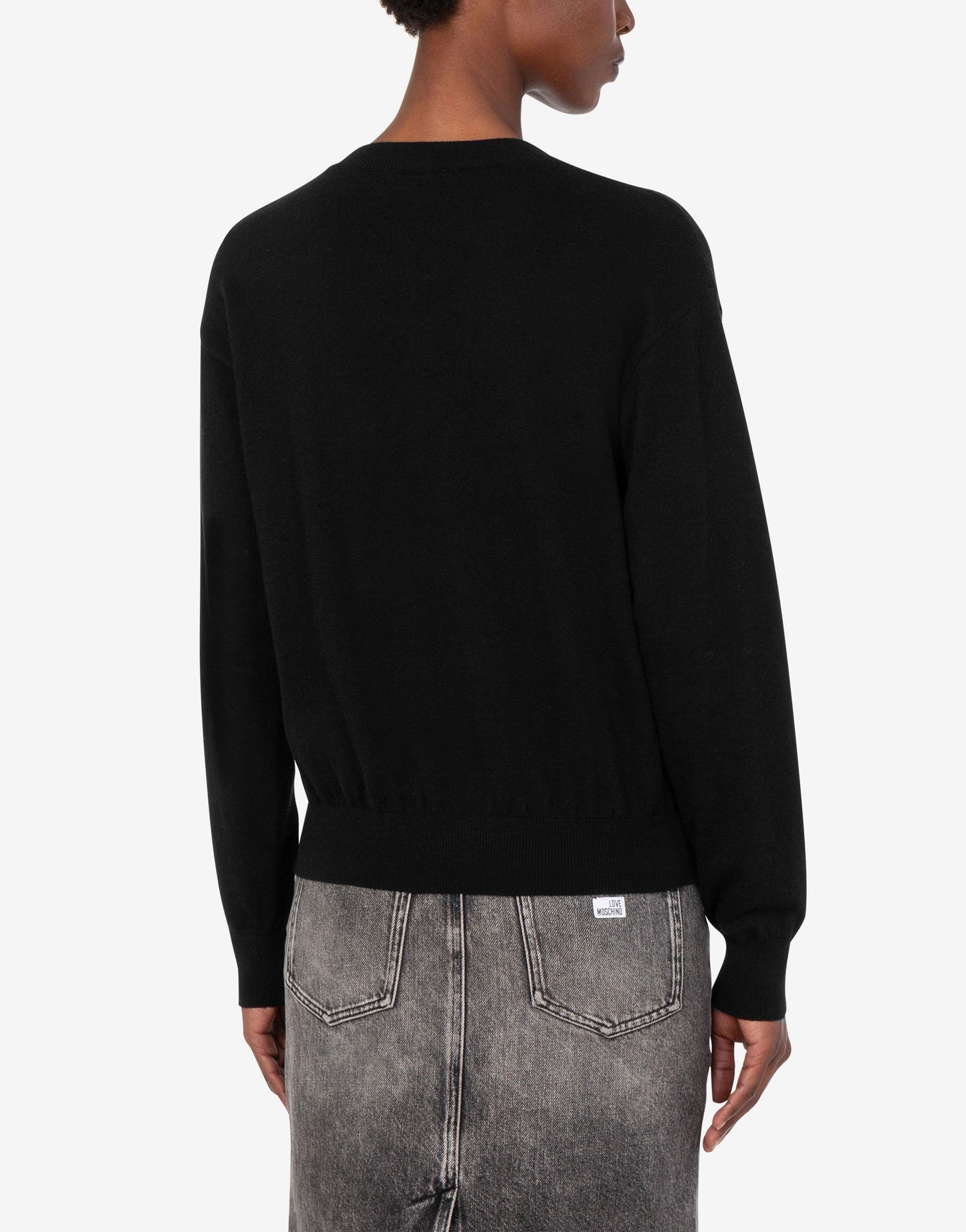 Pullover in cotone e cachemire intarsiato