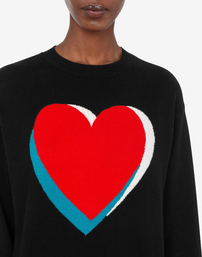 Pullover in cotone e cachemire intarsiato