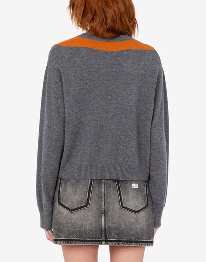 Pullover in lana intarsiato