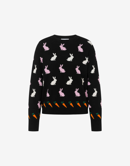 Pullover in lana extrafine intarsiato