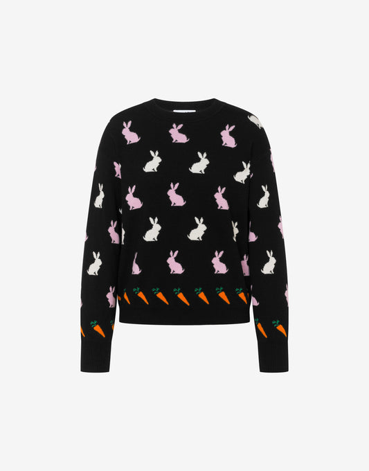 Pullover in lana extrafine intarsiato